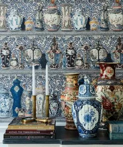 Mind The Gap Ceramic Wonders Indigo Wallpaper