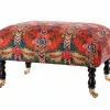 Mind The Gap Hudson Upholstered Stool Psychedelia Linen
