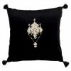 Mind The Gap Gemme Embroidery / Royal Garden Velvet Pink Cushion