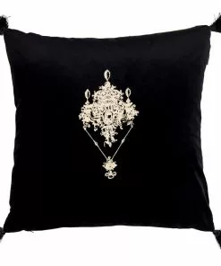 Mind The Gap Gemme Embroidery / Royal Garden Velvet Pink Cushion