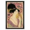 Indigena Mind The Gap Kitagawa Utamaro - Kushi Framed Art 1 Indigena Mind The Gap Kitagawa Utamaro - Kushi Framed Art
