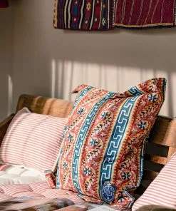 The Design Yard Samothraki Outdoor Cushion, Rectangle Blue Skies Ahead