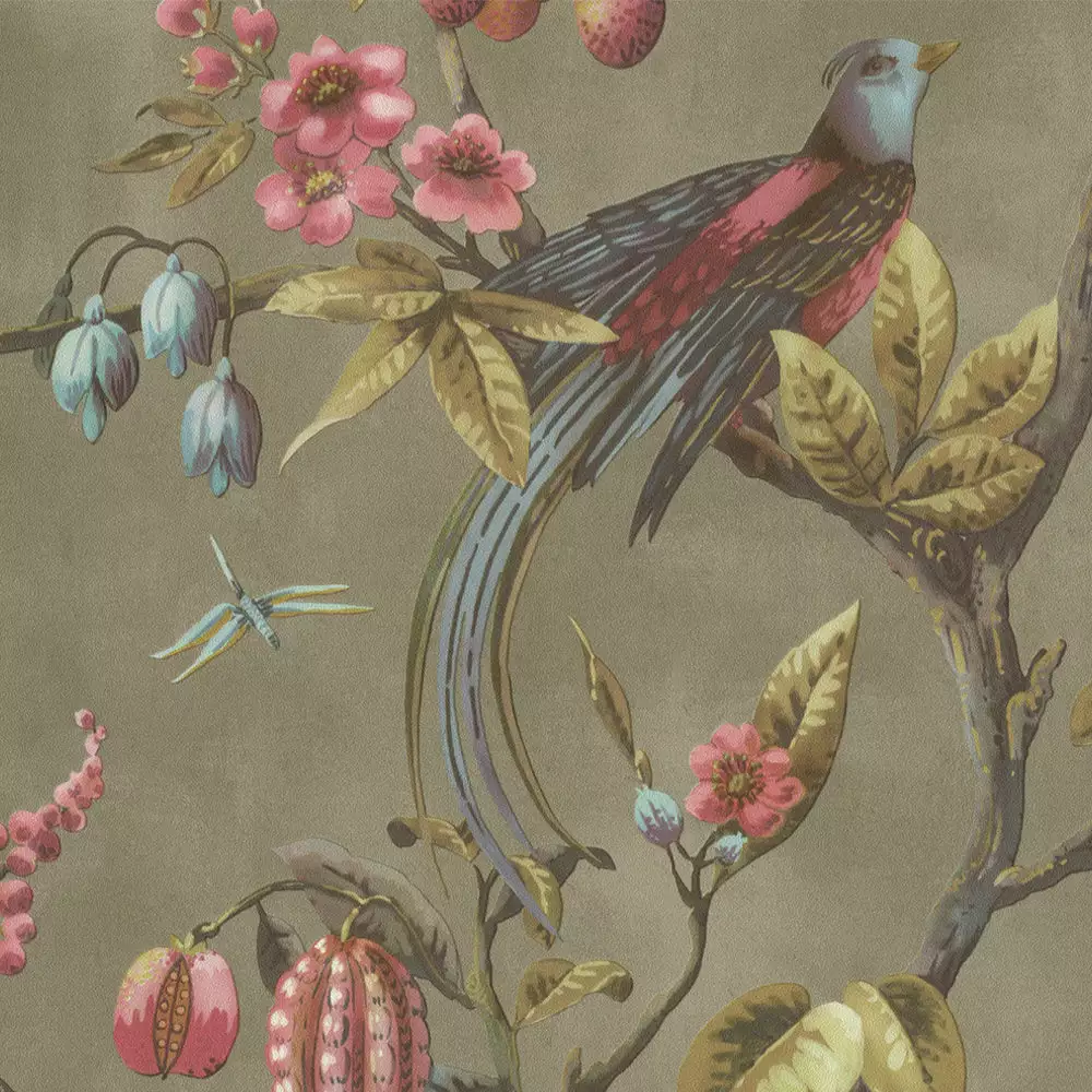 BN Fiore Aviary Bird Wallpaper Dark Rose & Thorn 7 BN Fiore Aviary Bird Wallpaper Dark Rose & Thorn