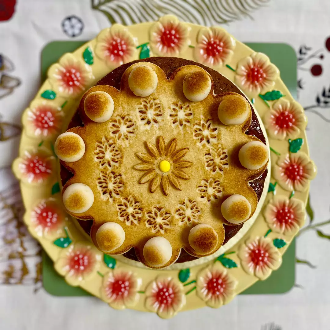 Rice By Rice New Ceramic Floral Dinner Plate - Cream 4 Rice By Rice New Ceramic Floral Dinner Plate - Cream