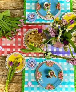 Rice By Rice New Ceramic Floral Side Plate - Pink & Yellow 13 Rice By Rice New Ceramic Floral Side Plate - Pink & Yellow