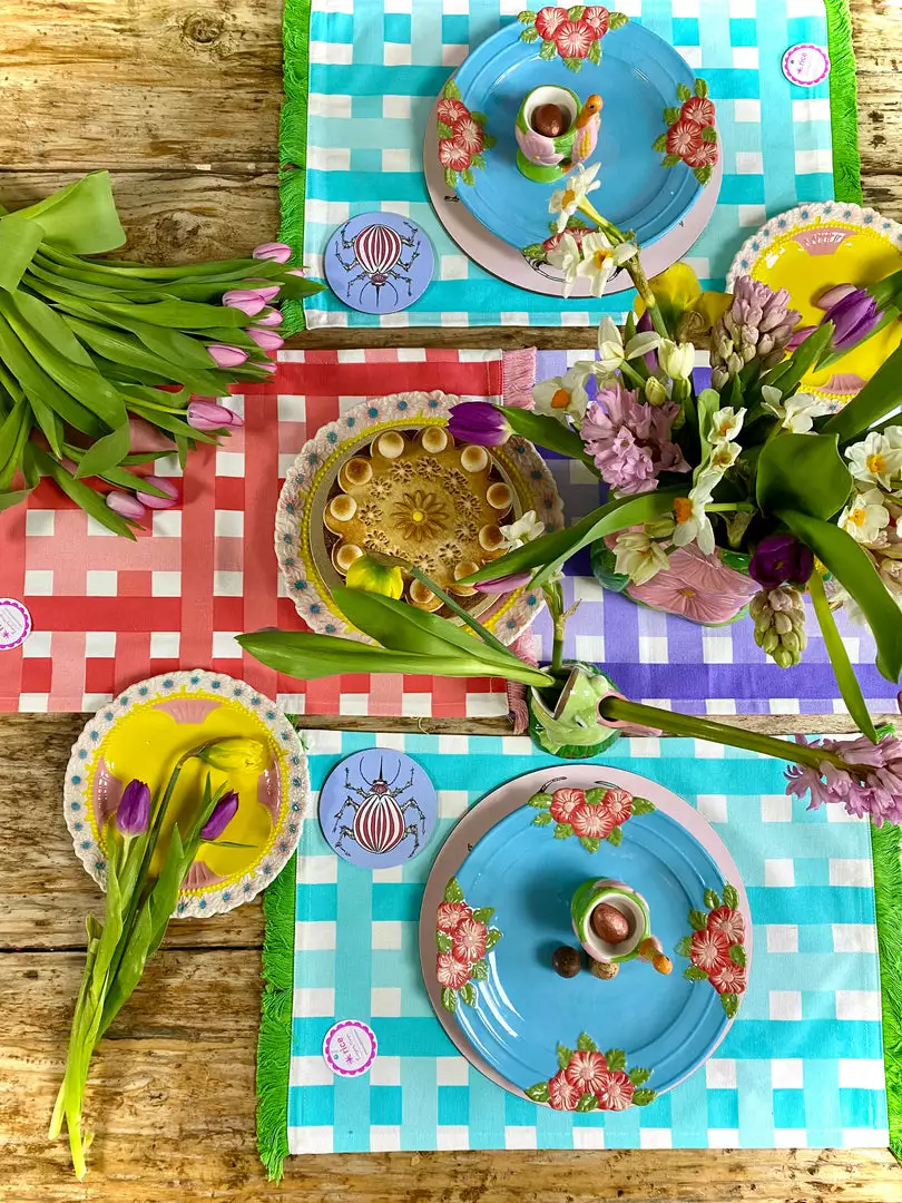 Rice By Rice New Ceramic Floral Side Plate - Pink & Yellow 6 Rice By Rice New Ceramic Floral Side Plate - Pink & Yellow