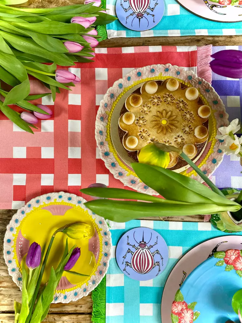 Rice By Rice Ceramic Floral Side Plate - Blue 5 Rice By Rice Ceramic Floral Side Plate - Blue