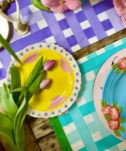 Rice By Rice New Ceramic Floral Side Plate - Pink & Yellow