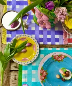 Rice By Rice New Ceramic Floral Side Plate - Pink & Yellow 17 Rice By Rice New Ceramic Floral Side Plate - Pink & Yellow