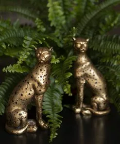 Thedesignyarduk Cheetah Ornaments Pair Havana Tropicana
