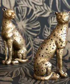 Thedesignyarduk Cheetah Ornaments Pair Havana Tropicana