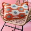 My Doris Cushions Orange And Grey Retro Silk Cushion 2 My Doris Cushions Orange And Grey Retro Silk Cushion