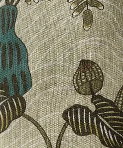 Josephine Munsey Woodland Floor Fabric Stone And Teal 8 Josephine Munsey Woodland Floor Fabric Stone And Teal