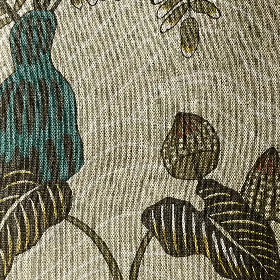 Josephine Munsey Woodland Floor Fabric Stone And Teal 5 Josephine Munsey Woodland Floor Fabric Stone And Teal