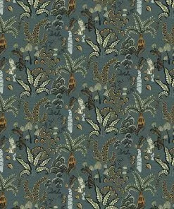 Josephine Munsey Woodland Floor Fabric Petrol And Sage