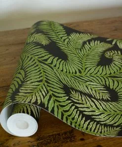 Josephine Munsey Les Jardins Royaux Bombe's Fernery Wallpaper In Teal & Orange 27 Josephine Munsey Les Jardins Royaux Bombe's Fernery Wallpaper In Teal & Orange