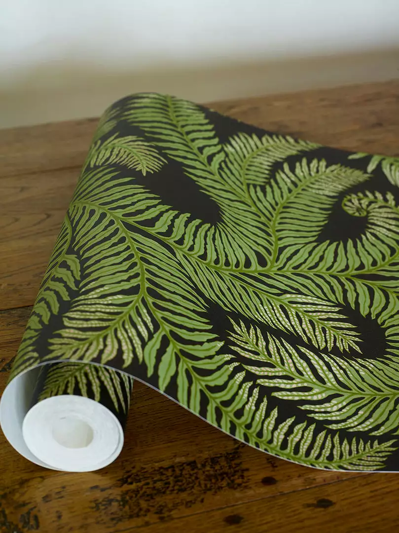 Josephine Munsey Bombe's Fernery Wallpaper In Olive & Celadon Les Jardins Royaux 15 Josephine Munsey Bombe's Fernery Wallpaper In Olive & Celadon Les Jardins Royaux