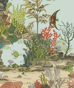 Josephine Munsey Underwater Jungle Wallpaper In Graphite
