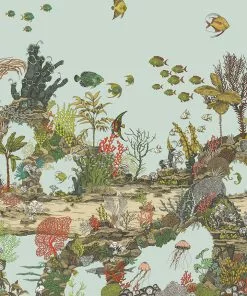 Josephine Munsey Underwater Jungle Wallpaper In Graphite