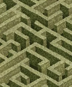 Josephine Munsey Labyrinth Wallpaper Olive Rose & Thorn