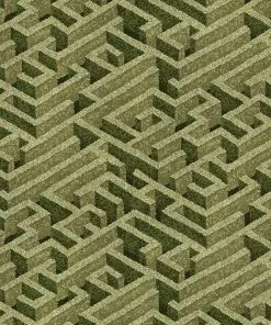 Josephine Munsey Labyrinth Wallpaper Olive Rose & Thorn