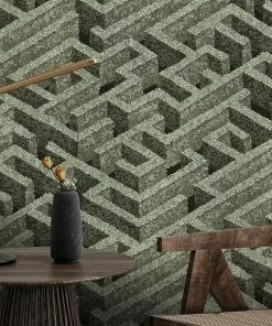 Josephine Munsey Labyrinth Wallpaper Eucalyptus Les Jardins Royaux