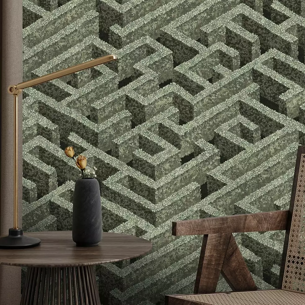 Josephine Munsey Labyrinth Wallpaper Eucalyptus Les Jardins Royaux 3 Josephine Munsey Labyrinth Wallpaper Eucalyptus Les Jardins Royaux