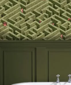 Josephine Munsey Les Jardins Royaux Labyrinth With Squirrel Wallpaper