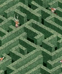 Josephine Munsey Labyrinth With Deer Wallpaper