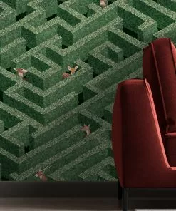 Josephine Munsey Labyrinth With Deer Wallpaper