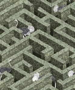 Josephine Munsey Labyrinth With Ostrich Wallpaper