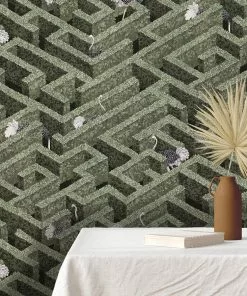 Josephine Munsey Labyrinth With Ostrich Wallpaper