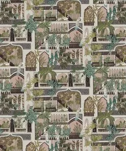 Josephine Munsey Peacock Arches Wallpaper Blush Pink