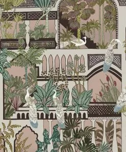 Josephine Munsey Peacock Arches Wallpaper Blush Pink