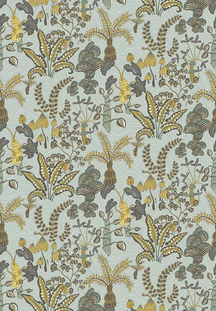 Josephine Munsey Woodland Floor Wallpaper Celadon And Lemon Wallpaper & Paint 5 Josephine Munsey Woodland Floor Wallpaper Celadon And Lemon Wallpaper & Paint