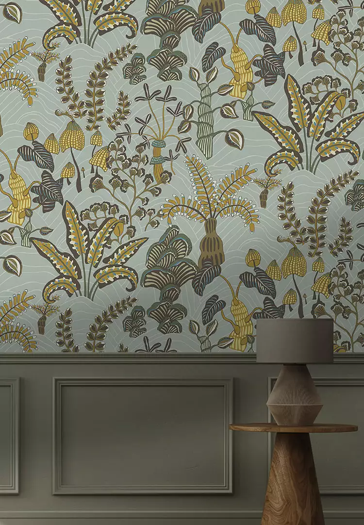 Josephine Munsey Woodland Floor Wallpaper Celadon And Lemon Wallpaper & Paint 4 Josephine Munsey Woodland Floor Wallpaper Celadon And Lemon Wallpaper & Paint