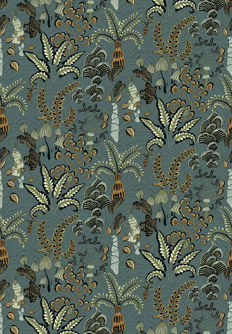 Josephine Munsey Wallpaper & Paint Woodland Floor Wallpaper Petrol And Sage 5 Josephine Munsey Wallpaper & Paint Woodland Floor Wallpaper Petrol And Sage