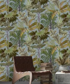 Josephine Munsey Palm Grove Wallpaper Dusk And Verdigris