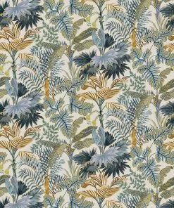 Josephine Munsey Palm Grove Wallpaper Ecru And Blue