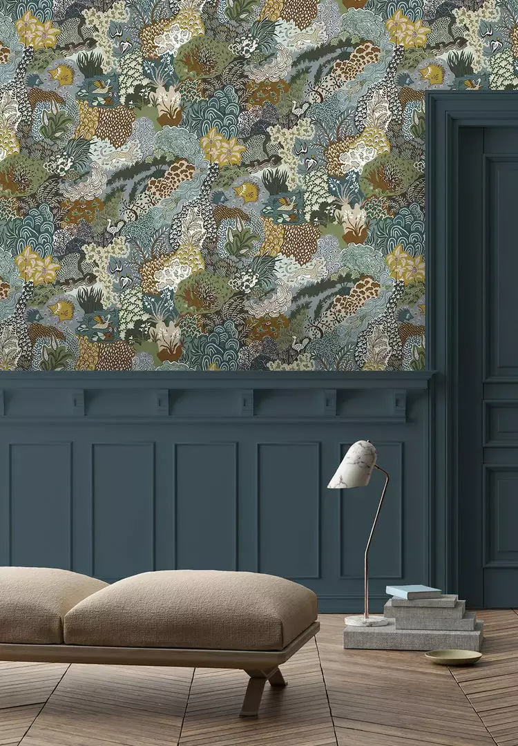 Josephine Munsey Whimsical Clumps In Olive, Brown & Blue 3 Josephine Munsey Whimsical Clumps In Olive, Brown & Blue