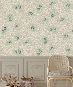 Josephine Munsey Bea's Swallows Wallpaper Alma & Osney Blue