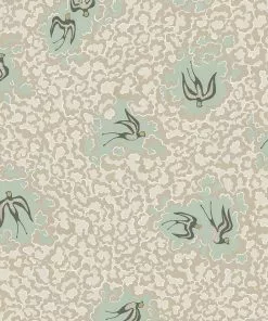 Josephine Munsey The Craftsman Bea's Swallows Wallpaper Chaingate Green & Ham Pink