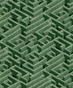 Josephine Munsey Labyrinth Fabric Green New