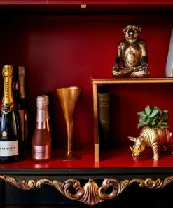 Lady Griddilebone Leopardess Vintage Drinks Cabinet Rose & Thorn