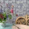 The Monkey Puzzle Tree Lilac And Silver Passion Flower Wallpaper By Alexis Snell