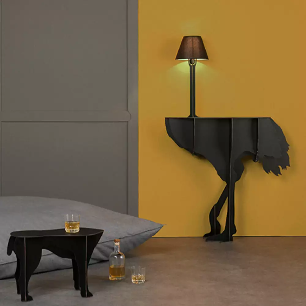 Ibride Rose & Thorn Divia Lucia Ostrich Console Table 5 Ibride Rose & Thorn Divia Lucia Ostrich Console Table