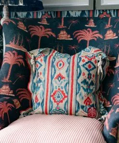 Mind The Gap Mediterraneo Ikat Linen Cushion
