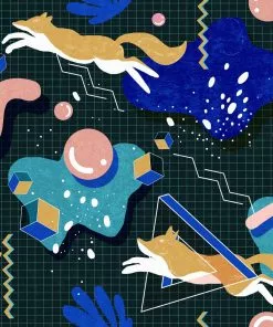 Mind The Gap Modern Foxy Wallpaper