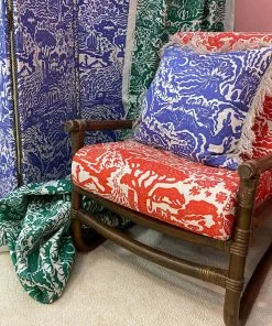 The Monkey Puzzle Tree New 'All Tomorrow's Futures' Ocean Blue Linen By Alexis Snell