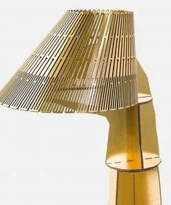 Ibride Junon - Brushed Gold Illuminated Goose Bedside Table & Lamp